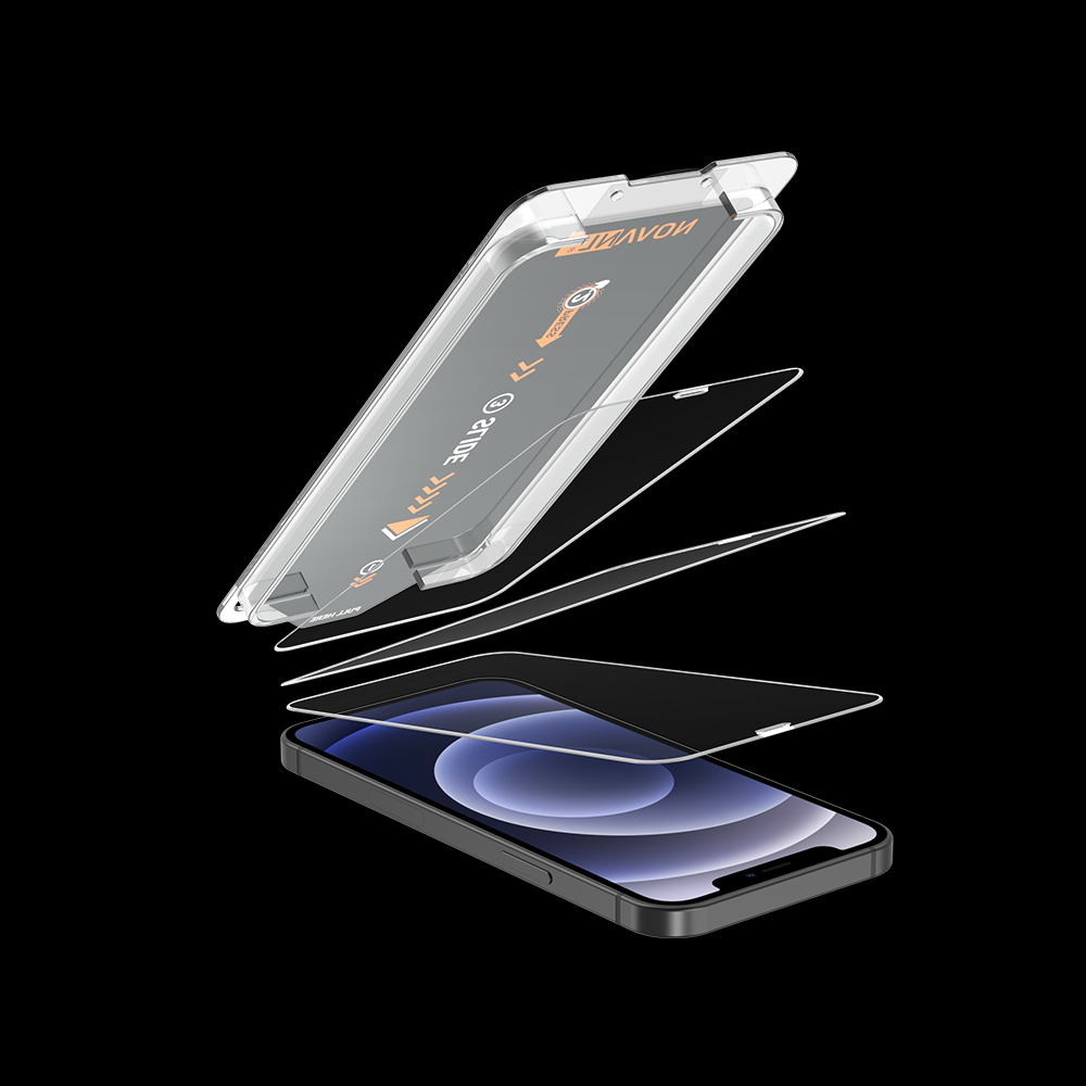 NOVANL 3er-Pack Displayschutzfolie für iPhone 12 Pro Max mit Installationskit