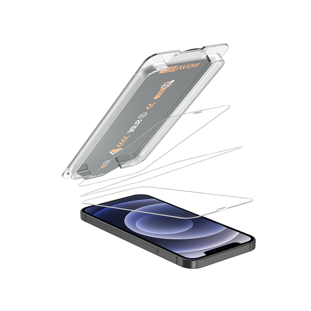 NOVANL 3er-Pack Displayschutzfolie für iPhone 12/12 Pro mit Installationskit