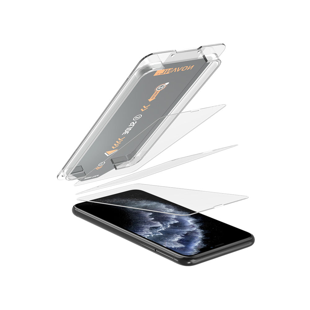 NOVANL 3er-Pack Displayschutzfolie für iPhone 11 Pro Max mit Installationskit