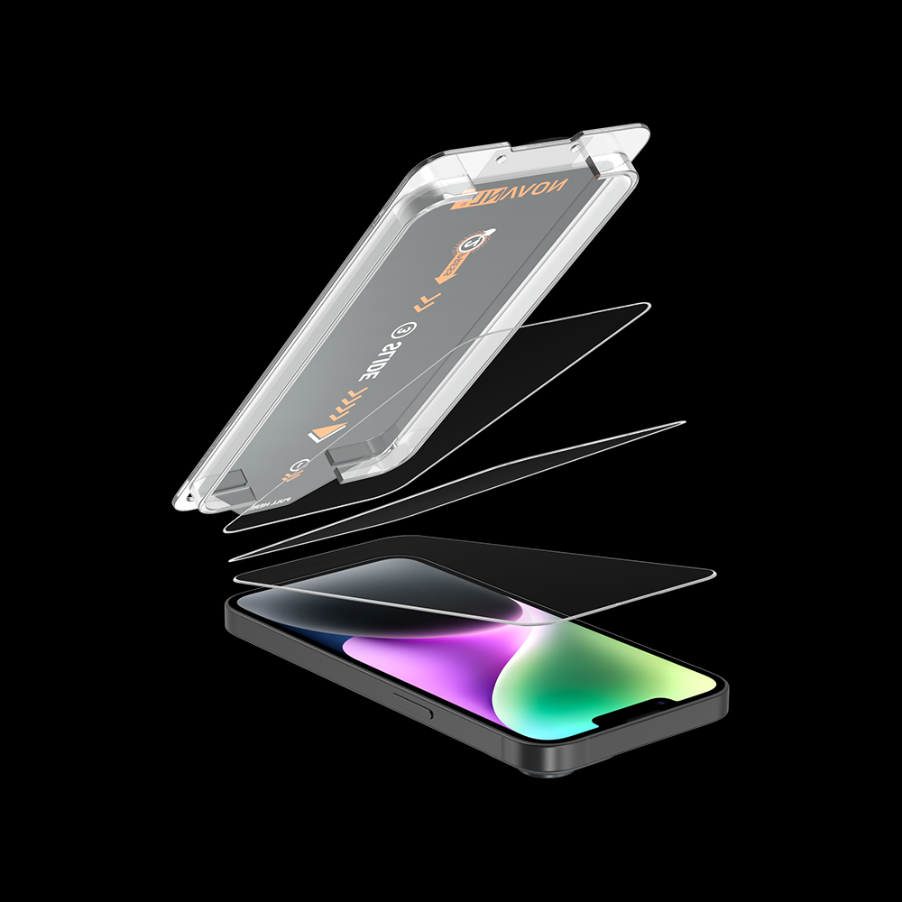 NOVANL 3er-Pack Displayschutzfolie für iPhone 14 Plus mit Installationskit