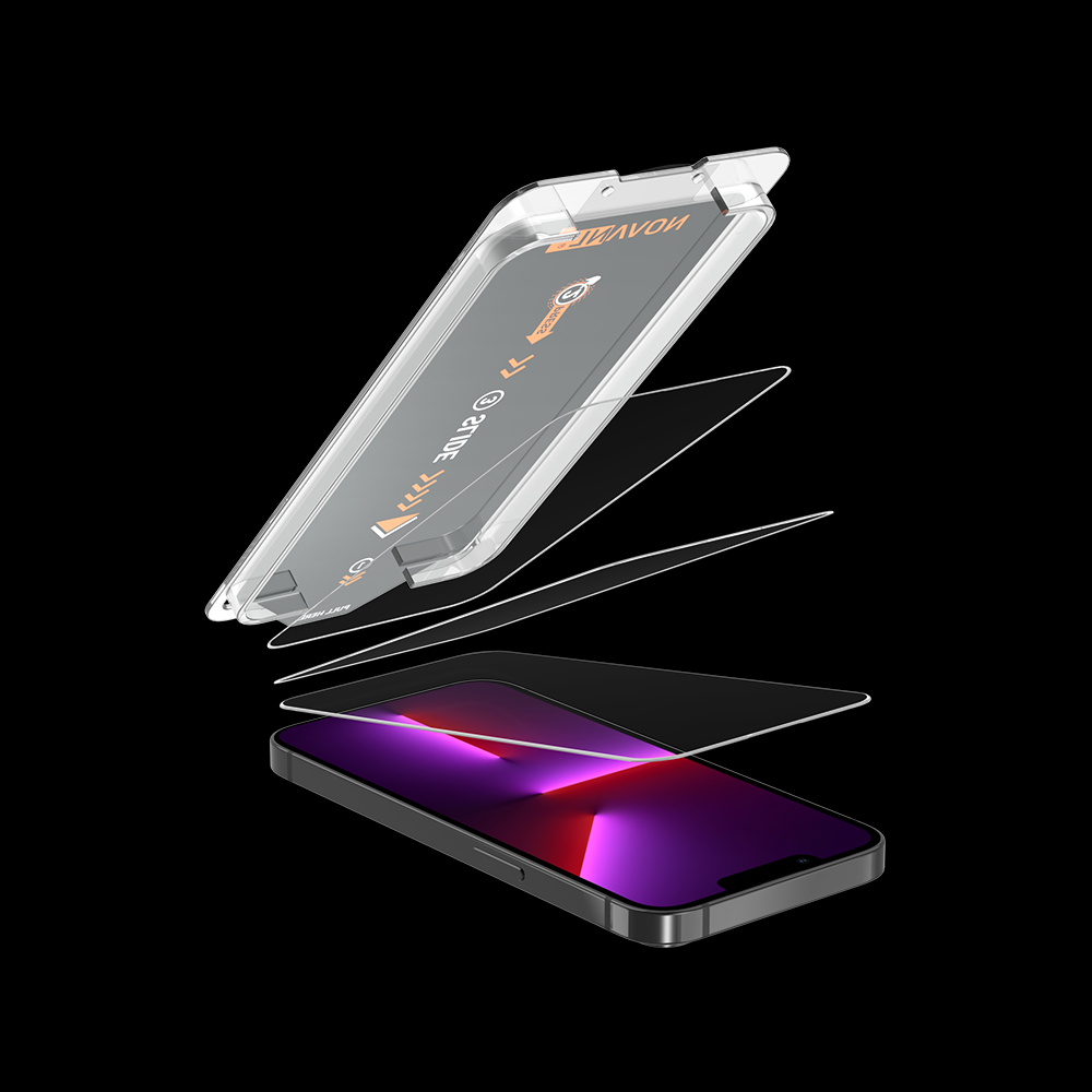 NOVANL 3er-Pack Displayschutzfolie für iPhone 13 mit Installationskit