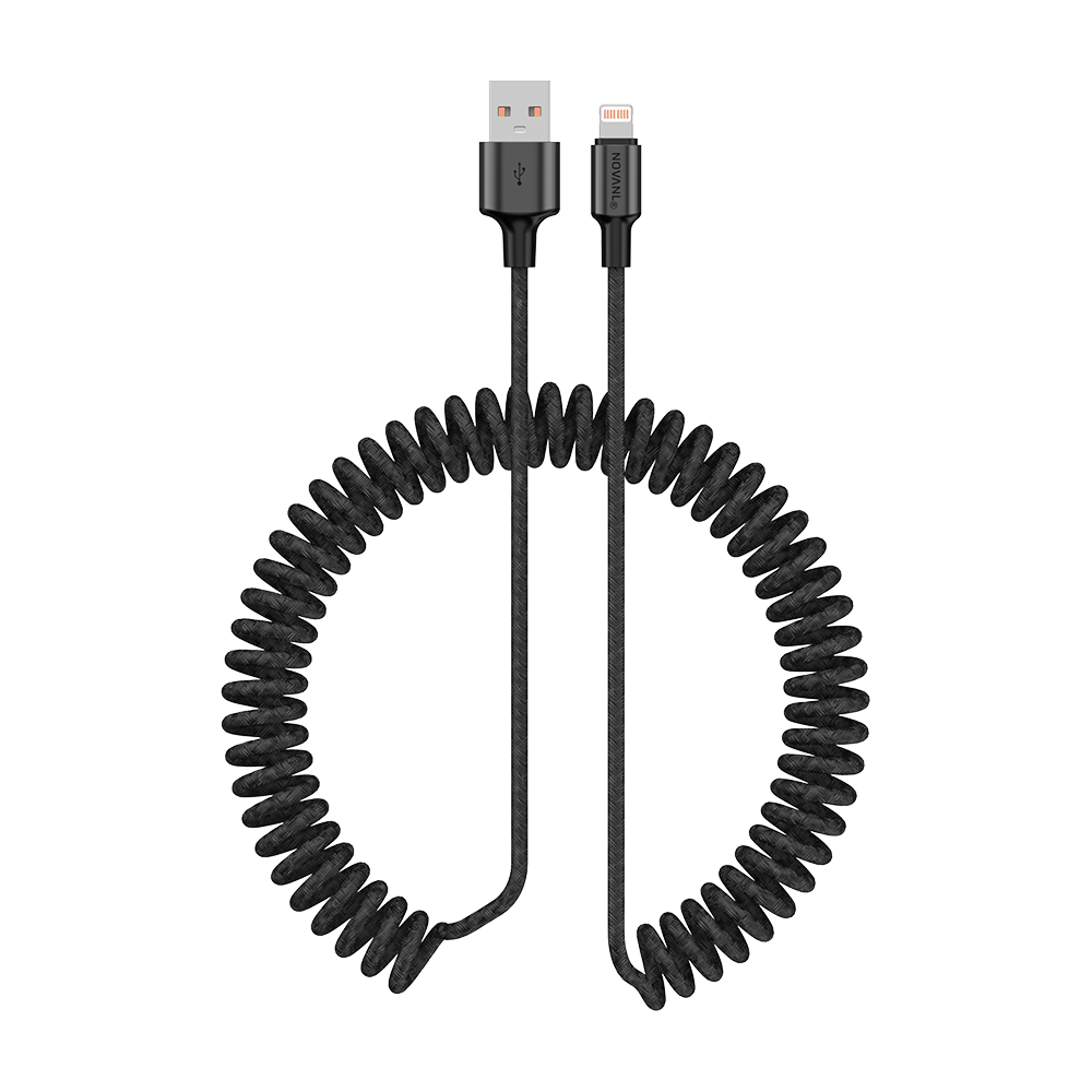 NOVANL SpeedCharge Spiral-USB-A-auf-8-Pin-Kabel 12 W (1,5 m)