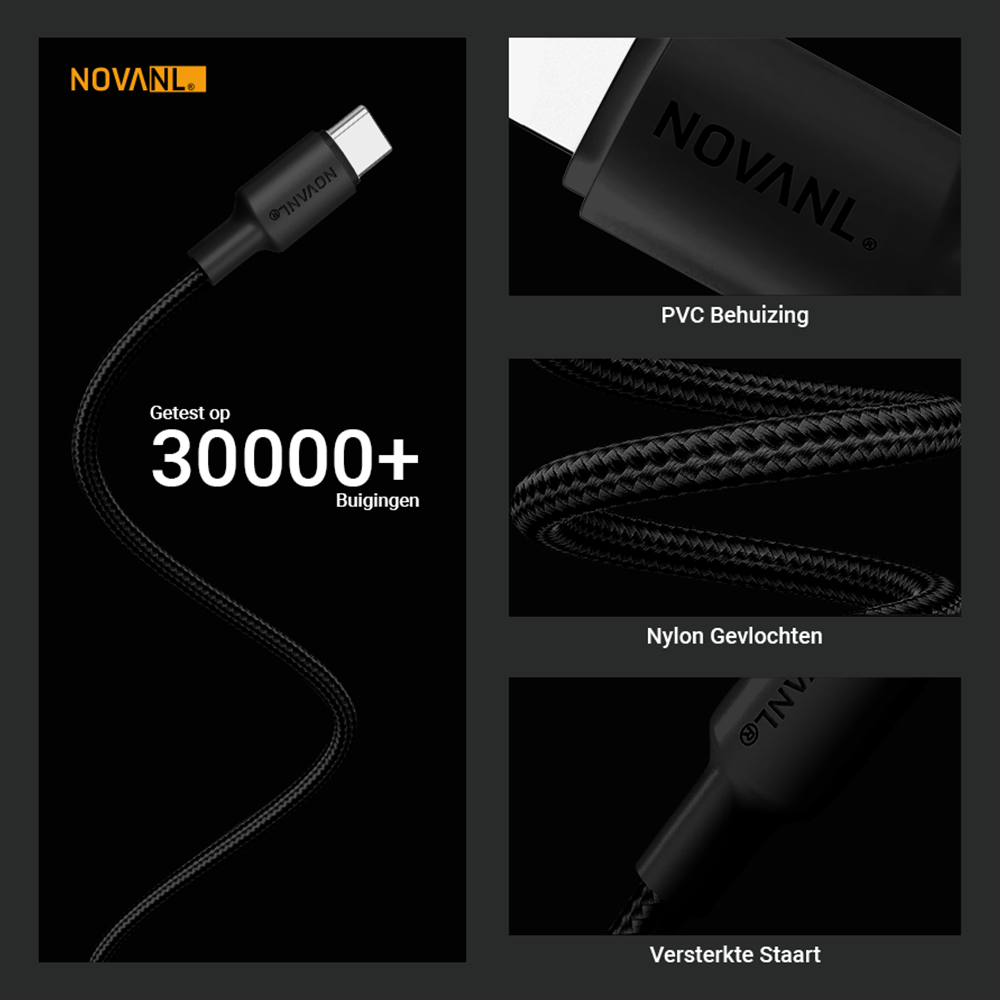 NOVANL SpeedCharge USB C auf USB C Kabel 60W