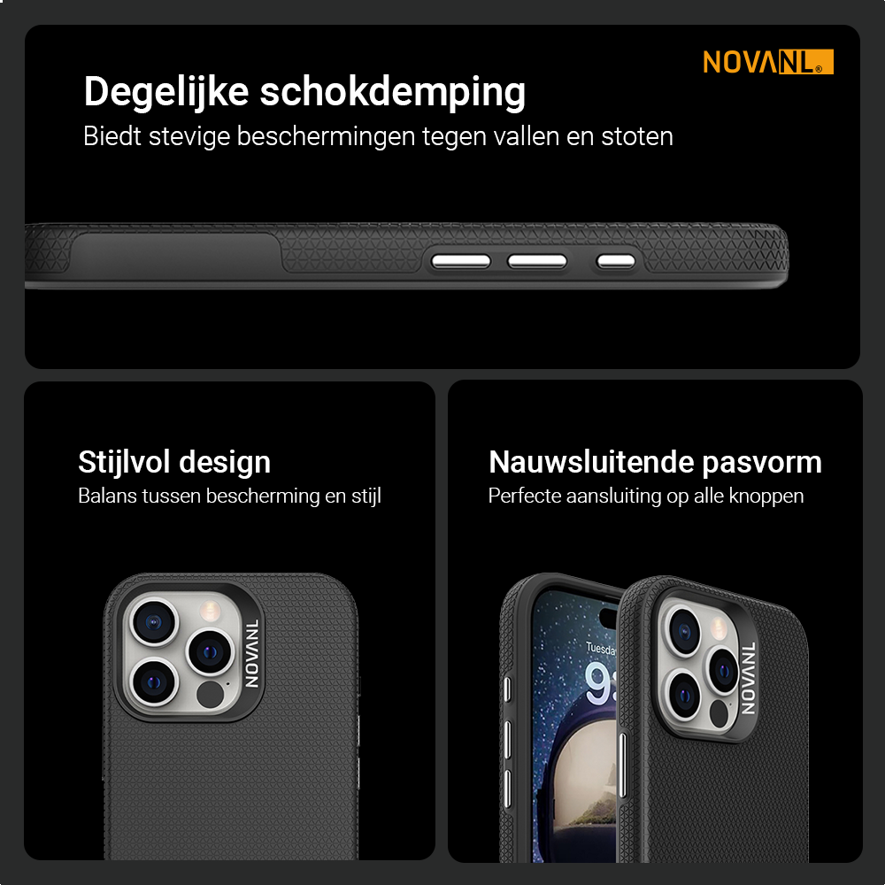 NOVANL GripArmor-Tasche für iPhone 15 Pro Max
