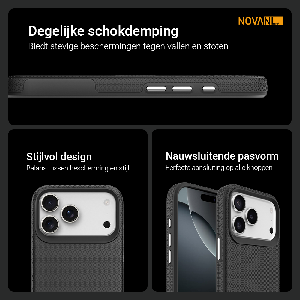 NOVANL GripArmor Case (Incl. Magnetics) Compatible for iPhone 17 Pro Max