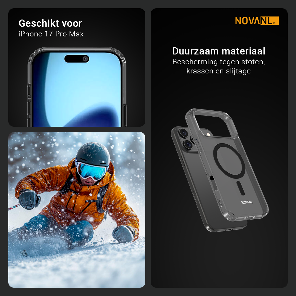 NOVANL ShockShield Case (incl. Magnetics) Compatible for iPhone 17 Pro Max
