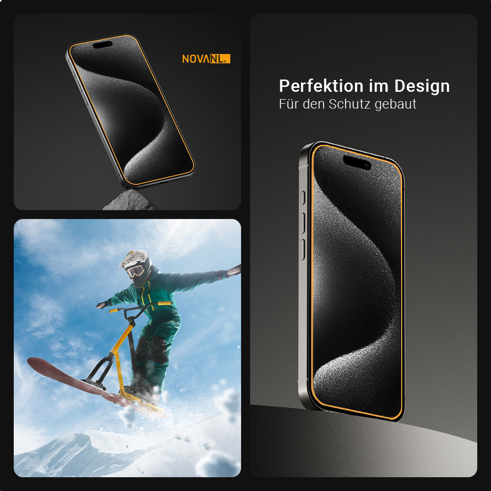 NOVANL 3er-Pack Displayschutzfolie für iPhone 14 Pro mit Installationskit