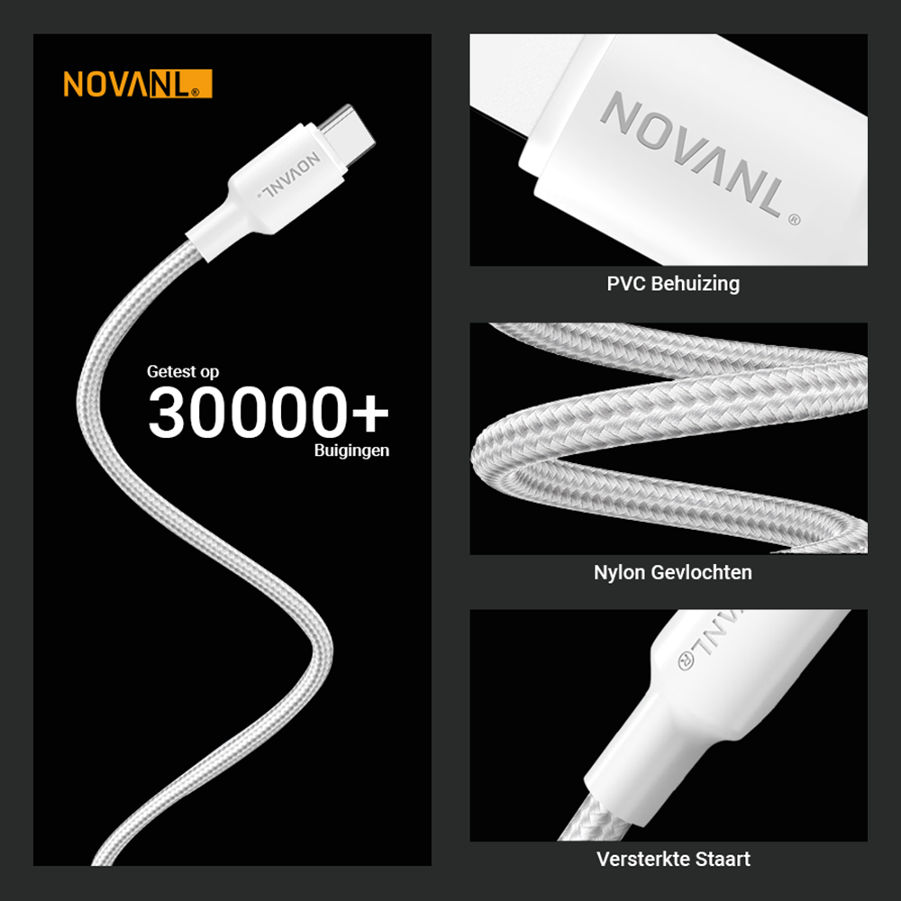 NOVANL SpeedCharge USB A auf USB-C Kabel 12W