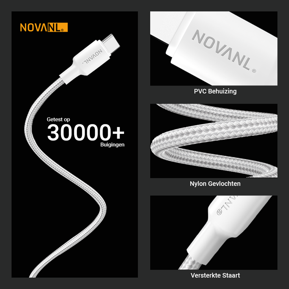 NOVANL SpeedCharge USB C auf USB C Kabel 60W