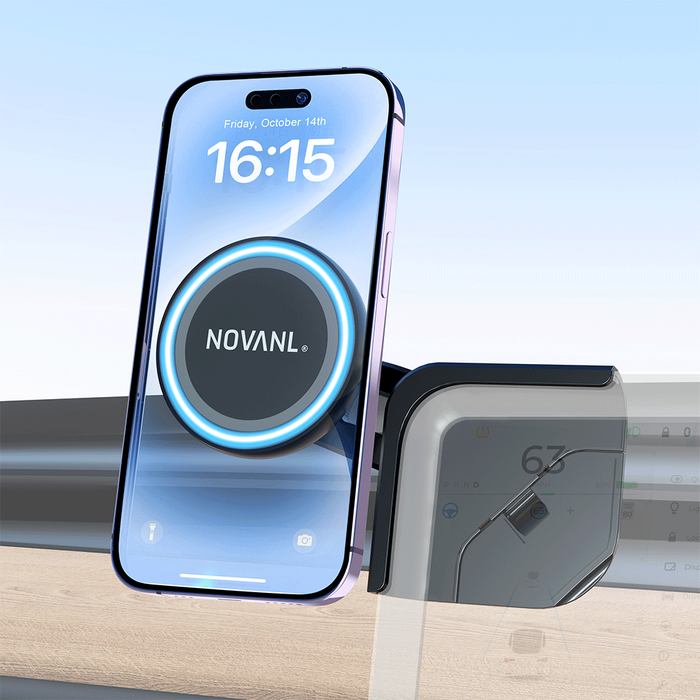 NOVANL MagLock Nikola selbstklebende Autohalterung (für Tesla-Modelle 2022)