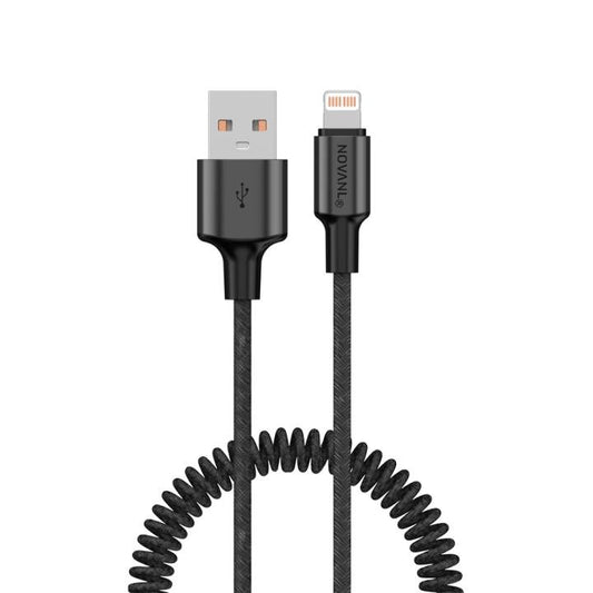 NOVANL SpeedCharge Spiral-USB-A-auf-8-Pin-Kabel 12 W (1,5 m)