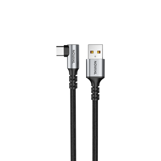 NOVANL SpeedCharge 90-graden USB A naar USB C kabel 18W (1.5M)