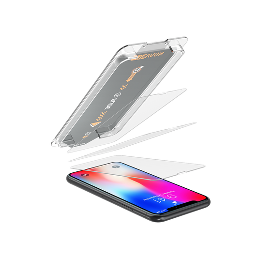 NOVANL 3er-Pack Displayschutzfolie für iPhone X/XS mit Installationskit