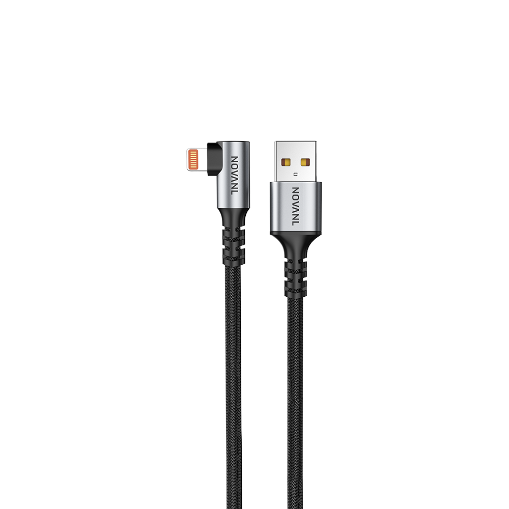 NOVANL SpeedCharge 90-Grad-USB-A-auf-8-Pin-Kabel 12 W (1,5 m)