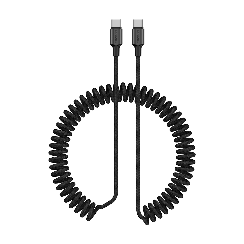 NOVANL SpeedCharge Spiral USB-C auf USB-C Kabel 60W (1,5M)