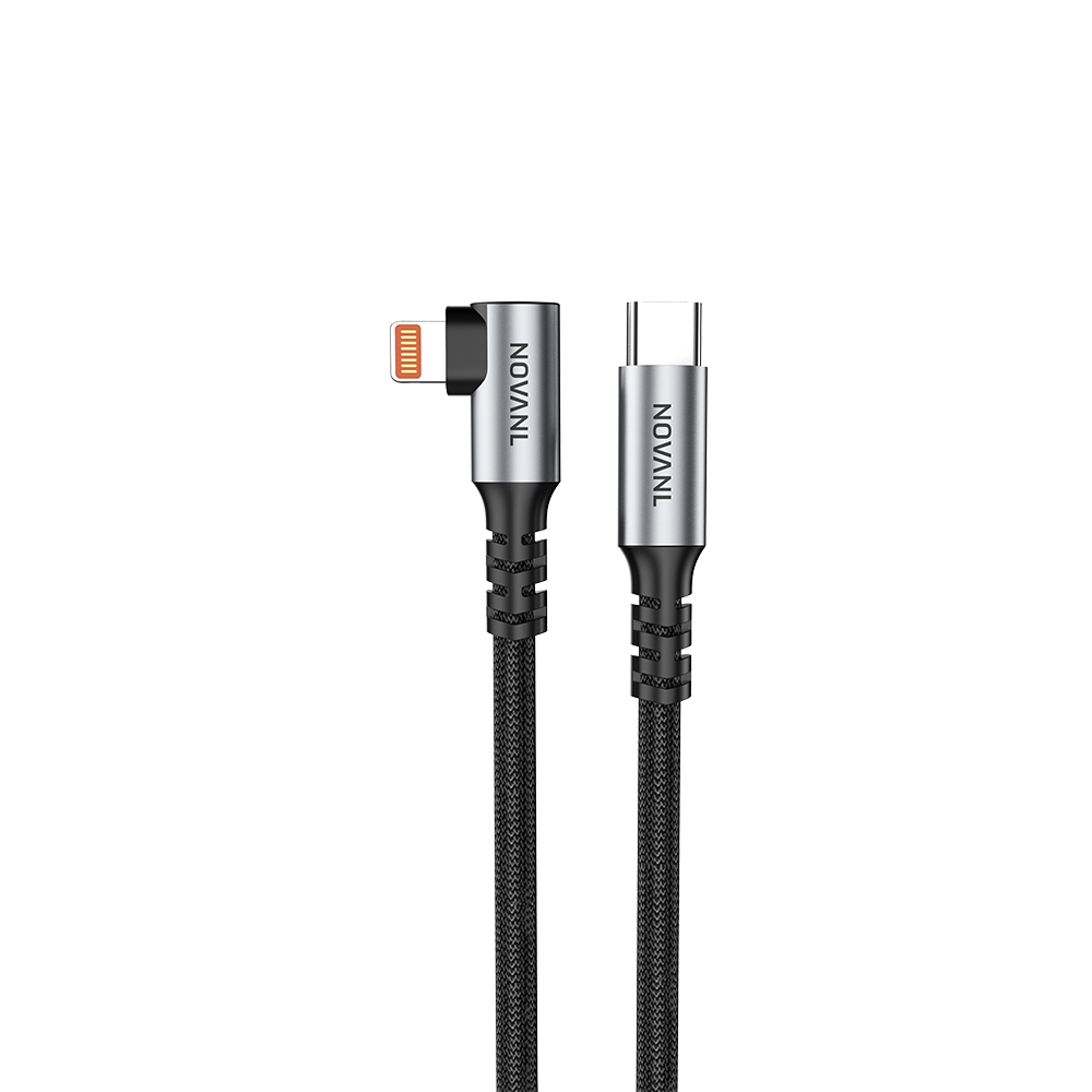 NOVANL SpeedCharge 90-Grad-USB-C-auf-8-Pin-Kabel 27 W (1,5 m)