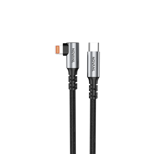 NOVANL SpeedCharge 90-Grad-USB-C-auf-8-Pin-Kabel 27 W (1,5 m)