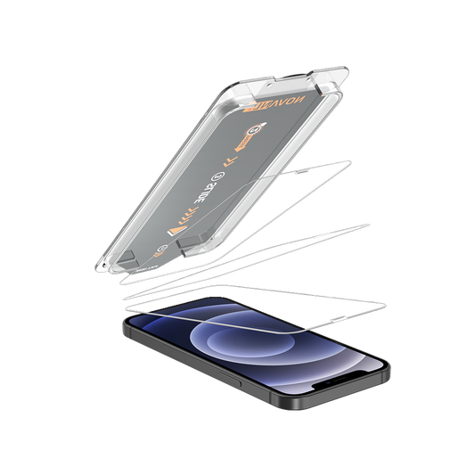 NOVANL 3er-Pack Displayschutzfolie für iPhone 12/12 Pro mit Installationskit