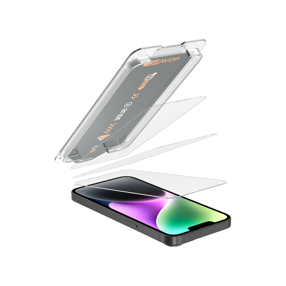 NOVANL 3er-Pack Displayschutzfolie für iPhone 14 mit Installationskit
