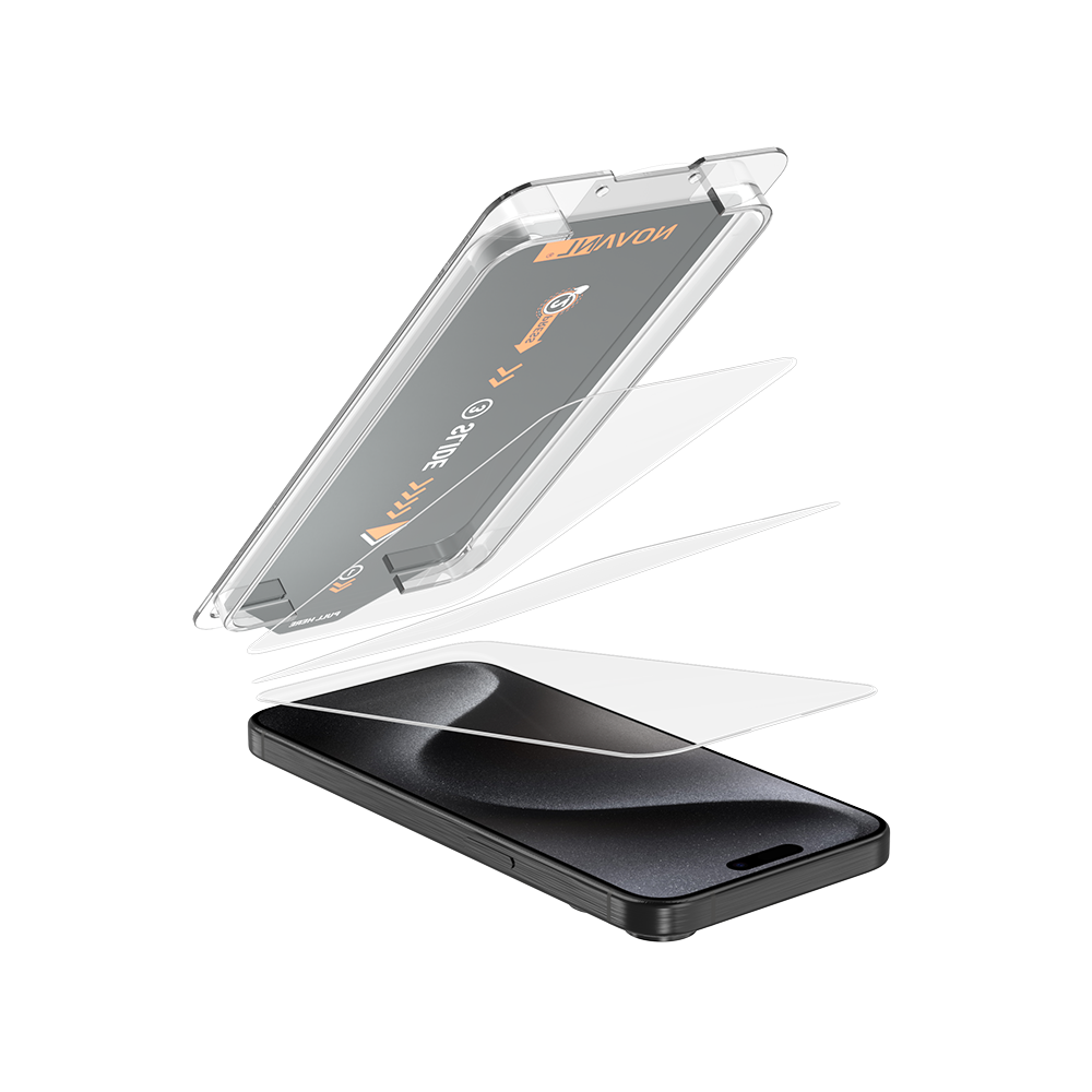 NOVANL 3er-Pack Displayschutzfolie für iPhone 15 Pro mit Installationskit