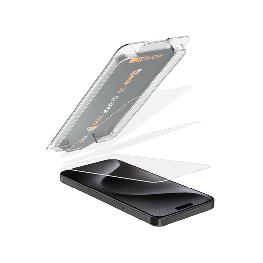 NOVANL 3er-Pack Displayschutzfolie für iPhone 15 Pro mit Installationskit