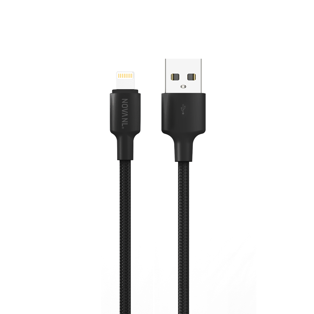 NOVANL SpeedCharge 0.5M USB A auf Lightning Kabel 12W  Zwart Black