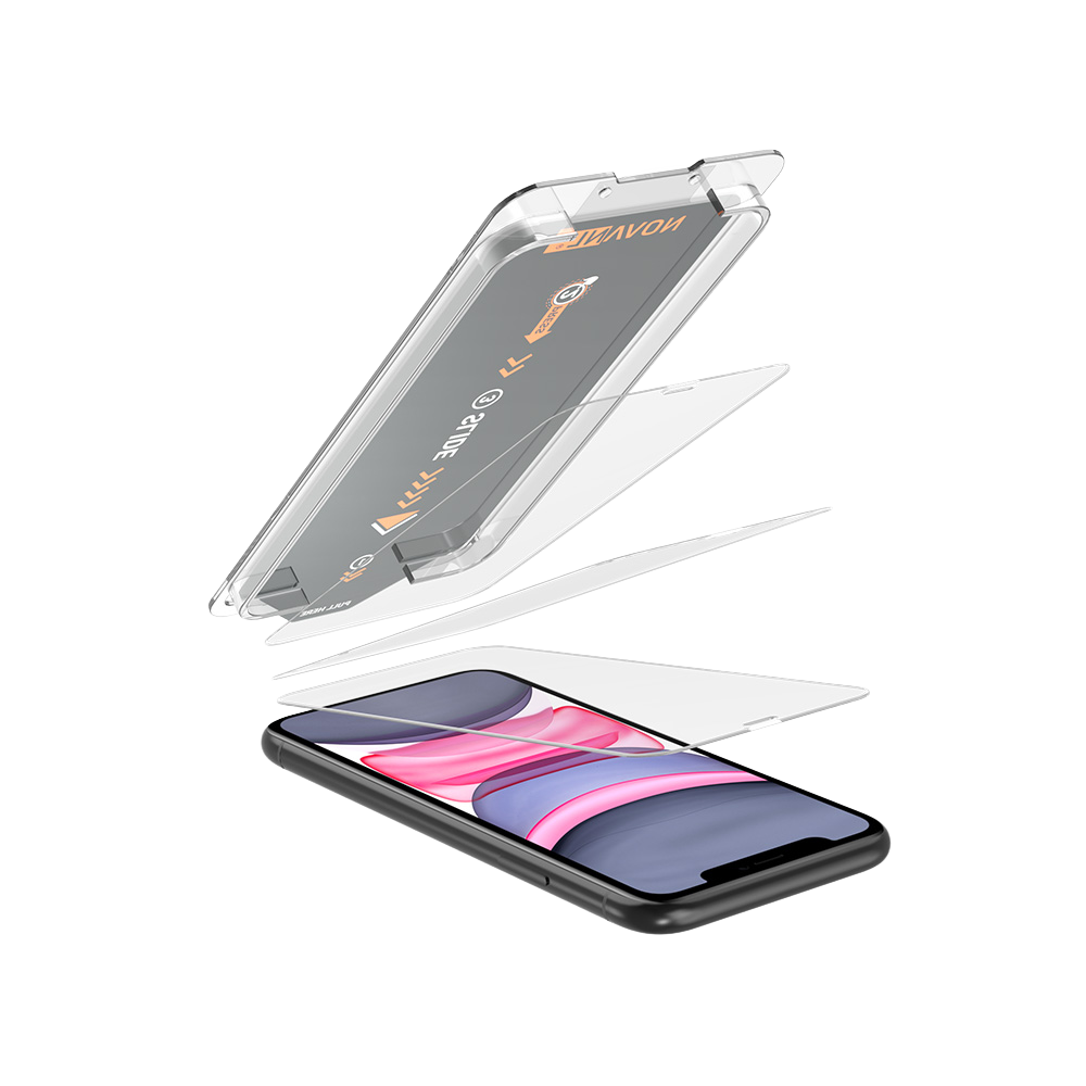 NOVANL 3er-Pack Displayschutzfolie für iPhone 11 mit Installationskit