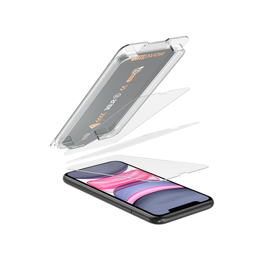 NOVANL 3er-Pack Displayschutzfolie für iPhone 11 mit Installationskit