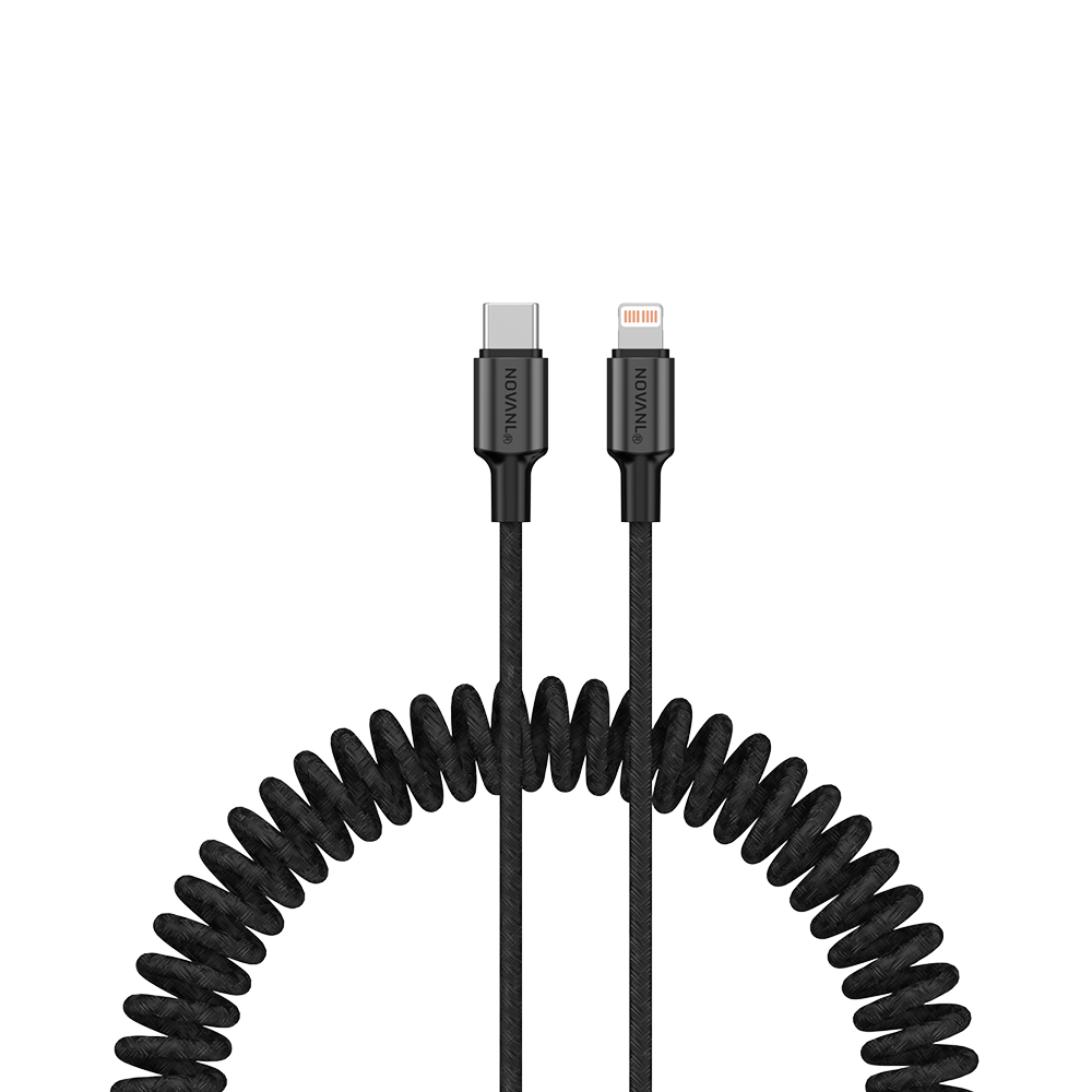 NOVANL SpeedCharge Spiral USB-C auf 8-Pin-Kabel 20 W (1,5 m)