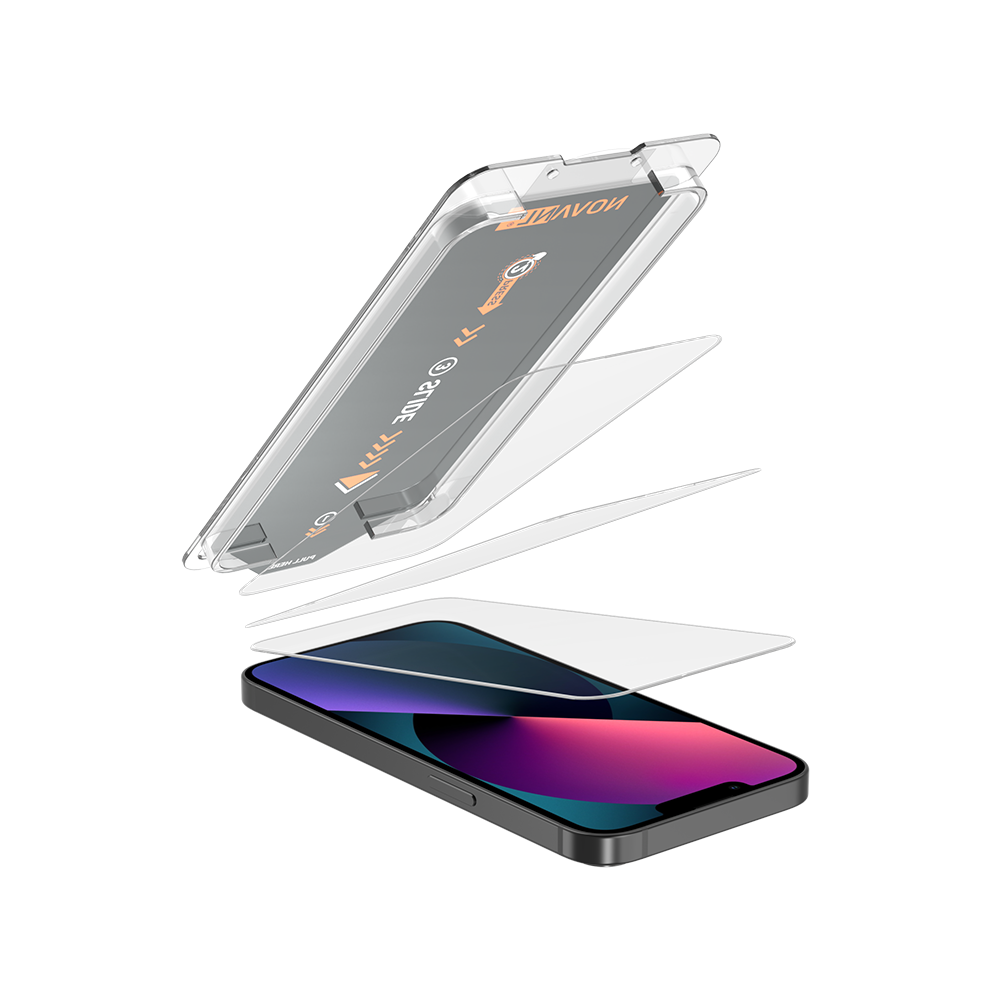 NOVANL 3er-Pack Displayschutzfolie für iPhone 13 Pro mit Installationskit