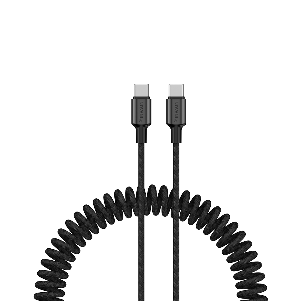NOVANL SpeedCharge Spiral USB-C auf USB-C Kabel 60W (1,5M)