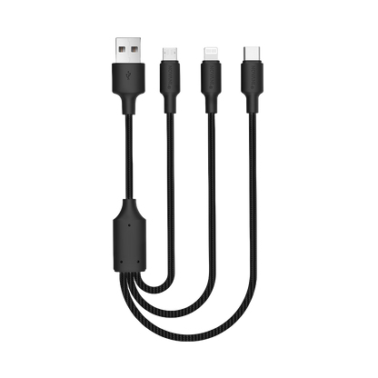NOVANL SpeedCharge 1,5M USB A auf 3-in-1 12W