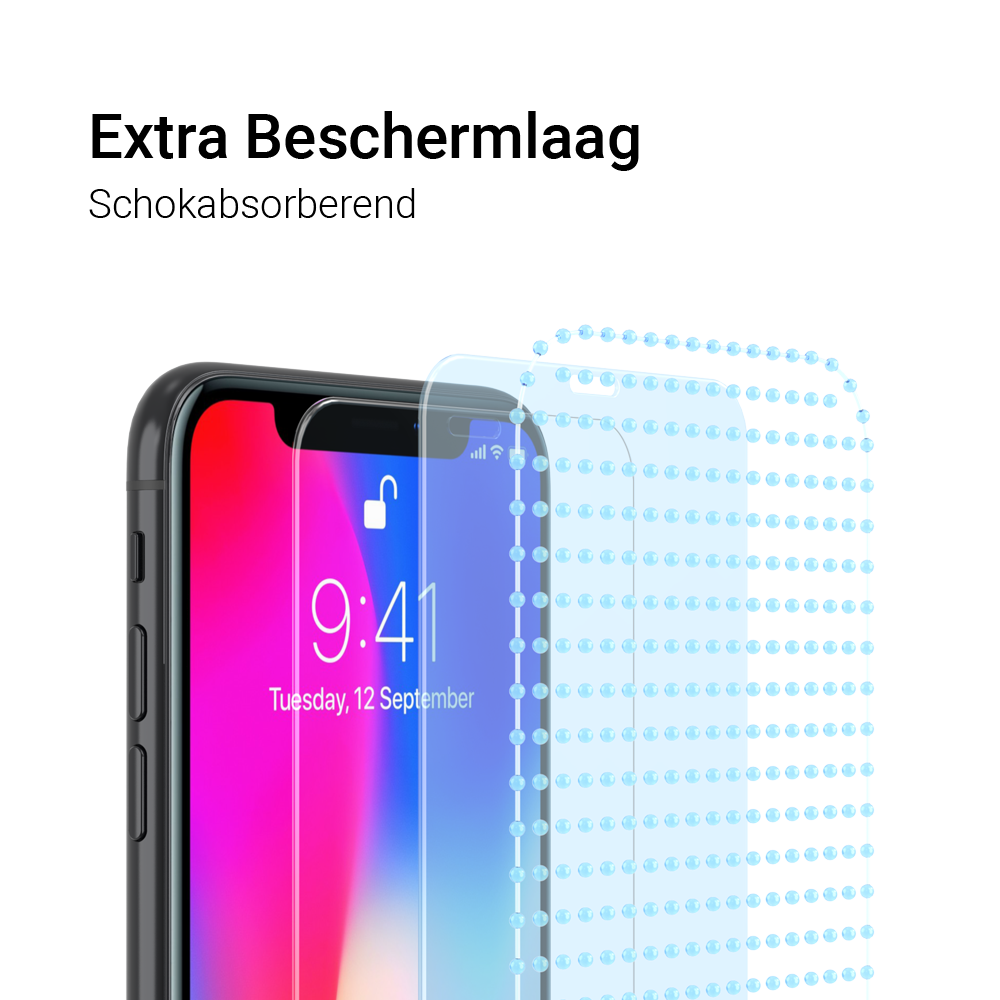 NOVANL 3Pack Screen Protector met installatiekit voor iPhone X/XS