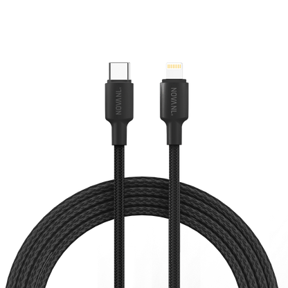 NOVANL SpeedCharge USB C naar Lightning kabel 20W Zwart Black