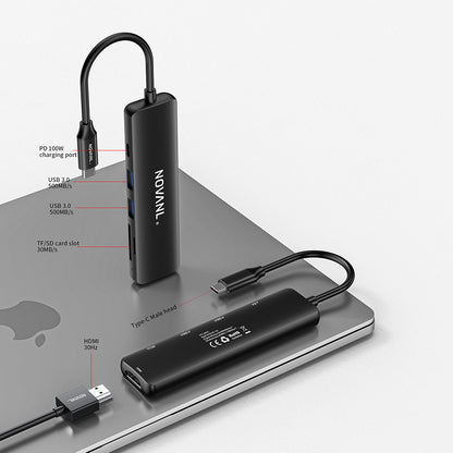 NOVANL Multifunktions-6-in-1-HDMI-Hub mit USB-C