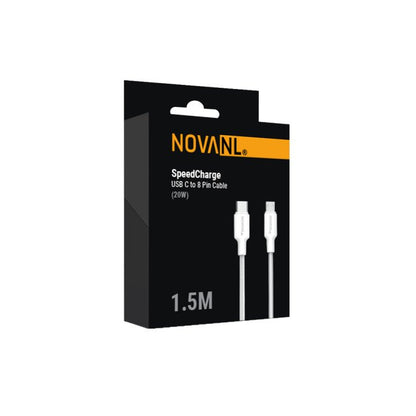 NOVANL SpeedCharge 1,5 m USB-C-auf-8-Pin-Kabel 20 W