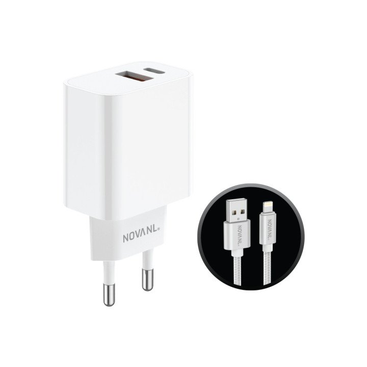 NOVANL ProCharge 20W mit SpeedCharge USB A auf 8 Pin