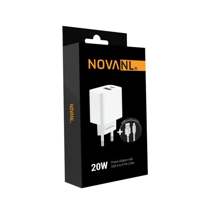 NOVANL ProCharge 20W mit SpeedCharge USB A auf 8 Pin