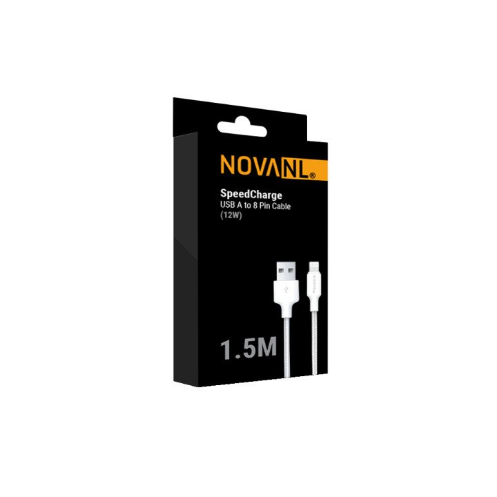 NOVANL SpeedCharge 1,5 m USB-A-auf-8-Pin-Kabel 12 W