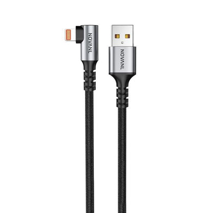 NOVANL SpeedCharge 90-Grad-USB-A-auf-8-Pin-Kabel 12 W (1,5 m)