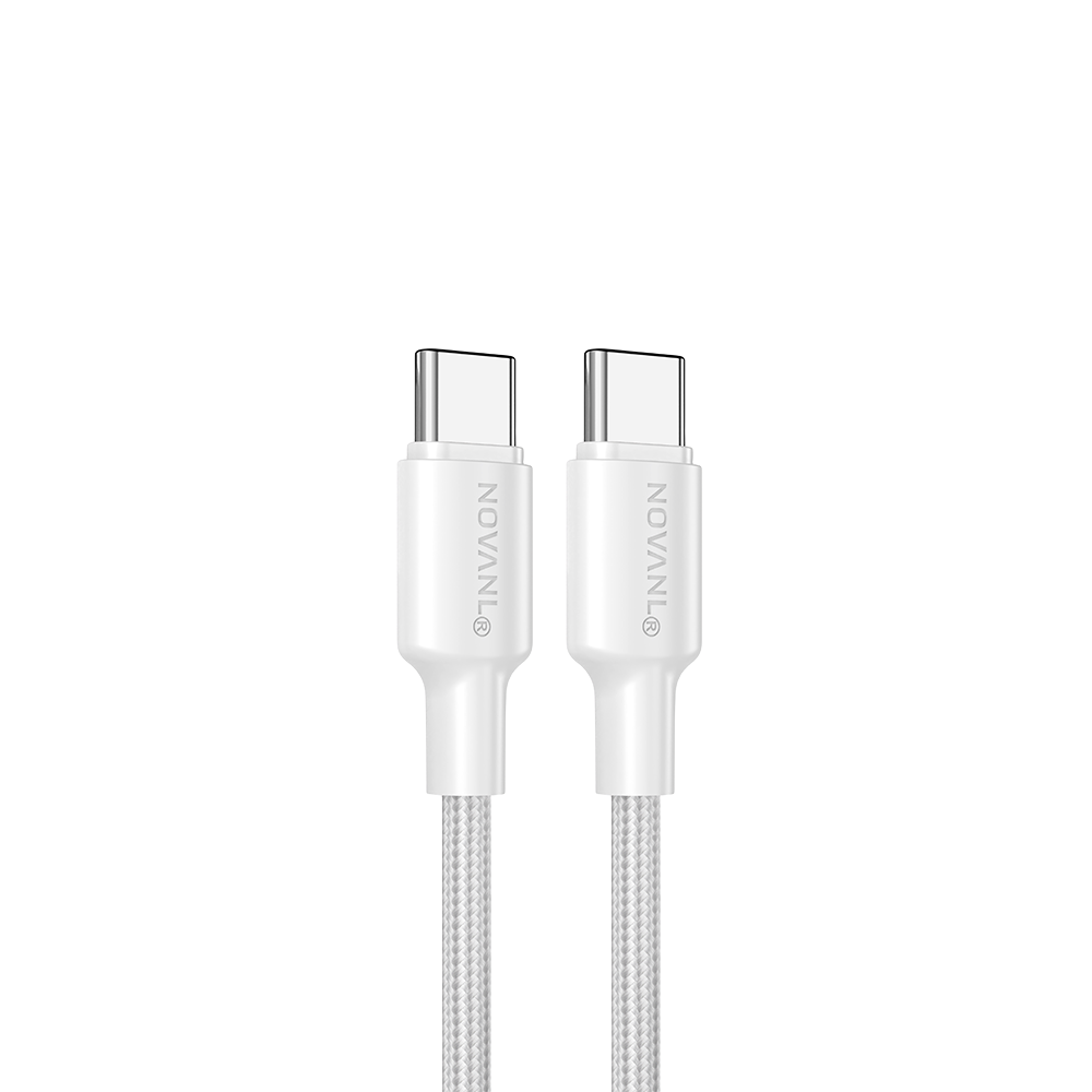 NOVANL SpeedCharge USB C naar USB C kabel 60W wit White
