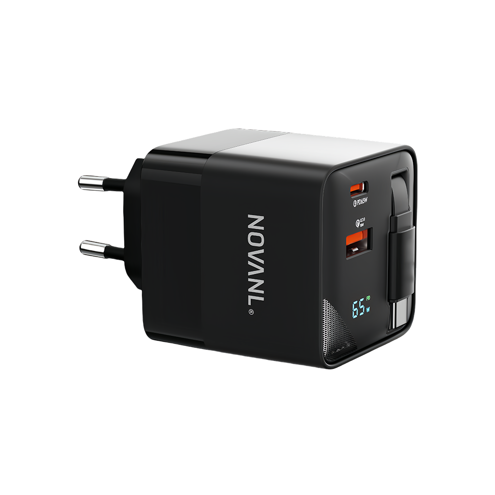 NOVANL GaNCharge Pro 65W Ladegerät Inkl. USB-C Kabel