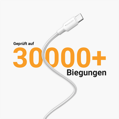 NOVANL SpeedCharge USB C naar USB C kabel 60W wit White