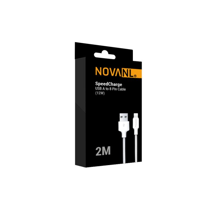 NOVANL SpeedCharge 2M USB A auf 8 Pin Kabel 12W