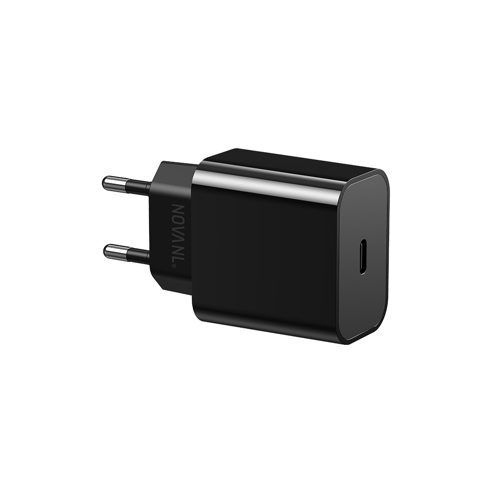 NOVANL ProCharge Adapter Plus 25W met SpeedCharge USB-C naar USB-C  Black