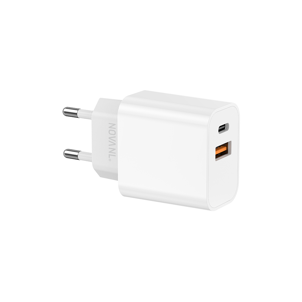 NOVANL ProCharge Adapter 20W met SpeedCharge USB A naar Lightning white 